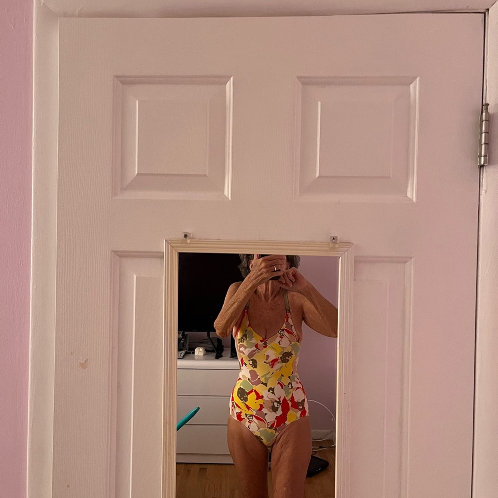 Calvin Klein Red and Yellow Swimsuit